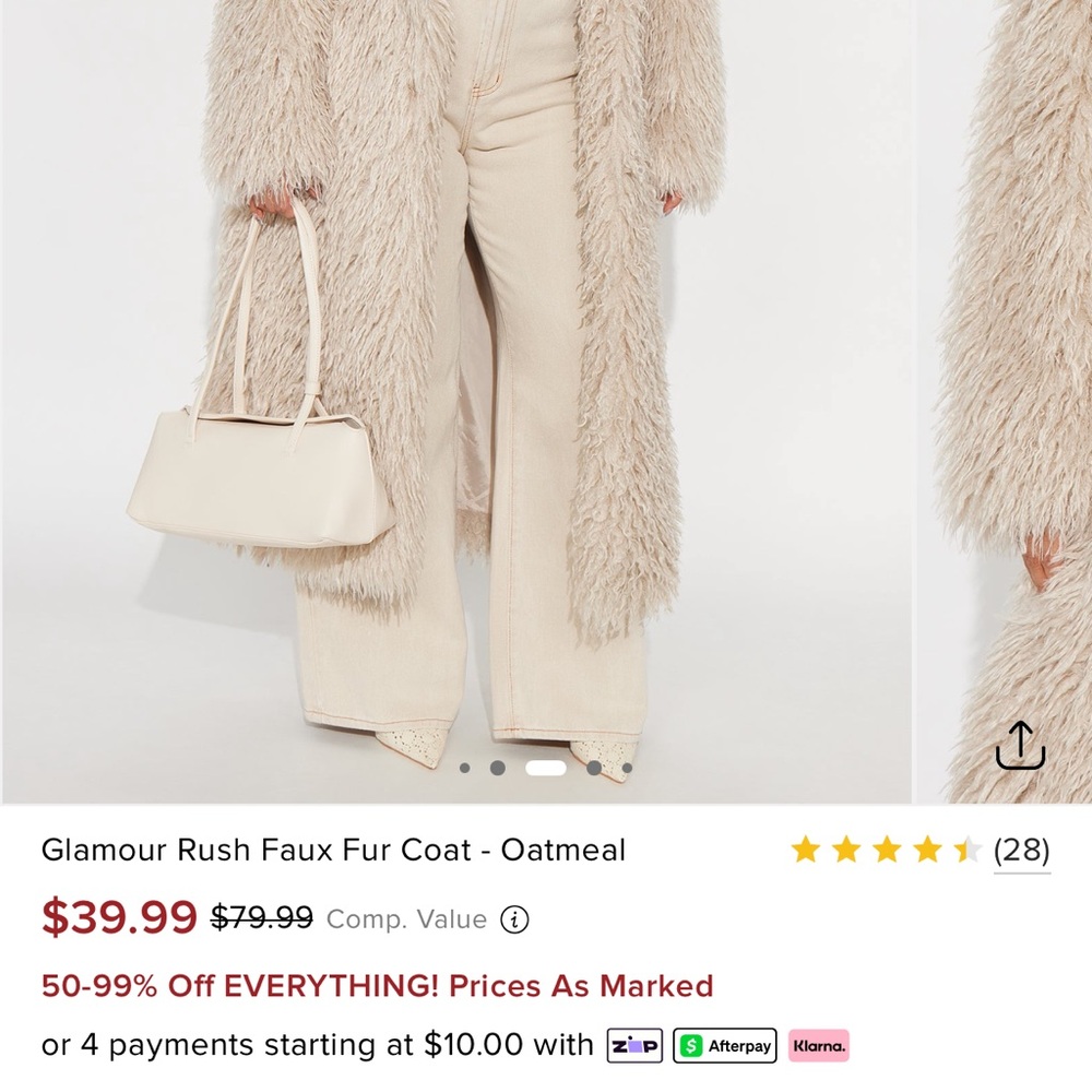 Fashion Nova Beige Teddy Jacket - Picture 6 of 6